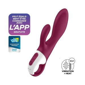 Rabbit chauffant connecté USB rouge Heated Affair Satisfyer - sextoy pas cher Rabbit chauffant connecté USB rouge Heated Affair Satisfyer - sextoy pas cher