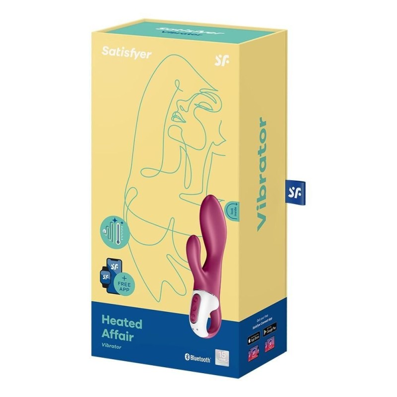 Rabbit chauffant connecté USB rouge Heated Affair Satisfyer - sextoy pas cher Rabbit chauffant connecté USB rouge Heated Affair Satisfyer - sextoy pas cher