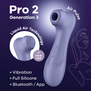 Stimulateur de clitoris 2 embouts Connecté avec technologie Liquid air Pro 2 Generation 3 violet USB Satisfyer - CC597815 Stimulateur de clitoris 2 embouts Connecté avec technologie Liquid air Pro 2 Generation 3 violet USB Satisfyer - CC597815