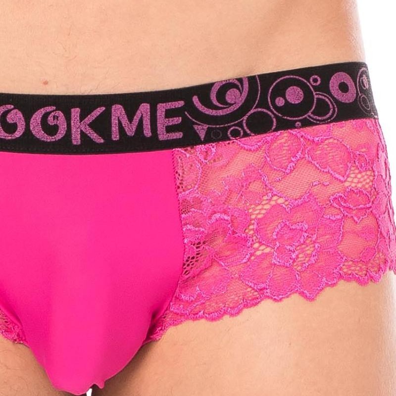 Mini pant rose en dentelle délicate homme - lingerie homme pas cher Mini pant rose en dentelle délicate homme - lingerie homme pas cher