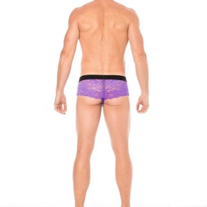 Mini pant violet en dentelle délicate homme - lingerie homme pas cher Mini pant violet en dentelle délicate homme - lingerie homme pas cher
