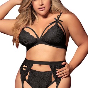 mapalé : ensemble 3 pièces grande taille noir mapalé : ensemble 3 pièces grande taille noir