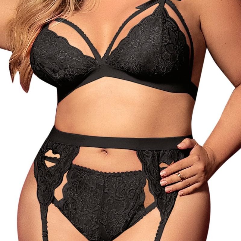 mapalé : ensemble 3 pièces grande taille noir mapalé : ensemble 3 pièces grande taille noir