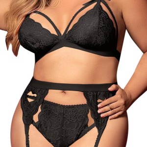 mapalé : ensemble 3 pièces grande taille noir mapalé : ensemble 3 pièces grande taille noir