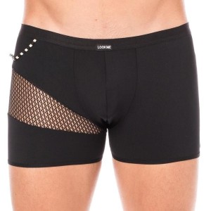 Boxer noir filet et corde homme - lingerie sexy homme pas cher Boxer noir filet et corde homme - lingerie sexy homme pas cher