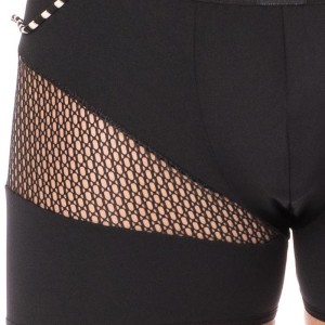 Boxer noir filet et corde homme - lingerie sexy homme pas cher Boxer noir filet et corde homme - lingerie sexy homme pas cher