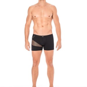 Boxer noir filet et corde homme - lingerie sexy homme pas cher Boxer noir filet et corde homme - lingerie sexy homme pas cher