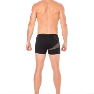 Boxer noir filet et corde homme - lingerie sexy homme pas cher Boxer noir filet et corde homme - lingerie sexy homme pas cher