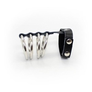 OHMAMA FETISH - GAINE PÉNIENNE AVEC ANNEAUX MÉTALLIQUES OHMAMA FETISH - GAINE PÉNIENNE AVEC ANNEAUX MÉTALLIQUES