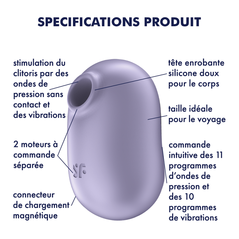 Stimulateur de clitoris violet Pro To Go 2 Satisfyer - CC597812 Stimulateur de clitoris violet Pro To Go 2 Satisfyer - CC597812