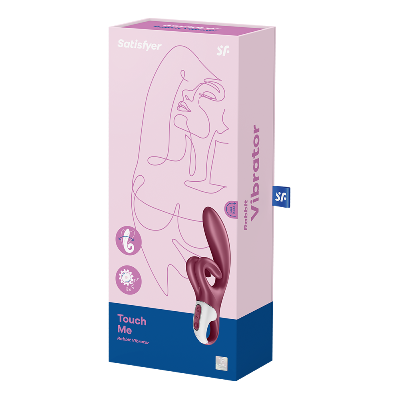 Vibromasseur rabbit point G rouge double stimulation clitoridienne Touch Me Satisfyer - CC597811SA Vibromasseur rabbit point G rouge double stimulation clitoridienne Touch Me Satisfyer - CC597811SA