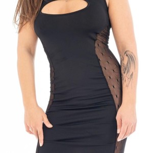 Robe noire Sabrina - LDC04BLK Robe noire Sabrina - LDC04BLK