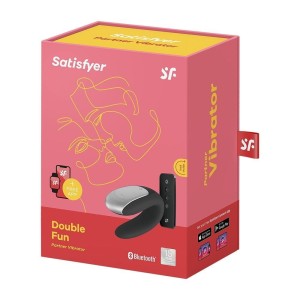 Sextoy pour couple connecté Double Fun Noir Satisfyer Sextoy pour couple connecté Double Fun Noir Satisfyer