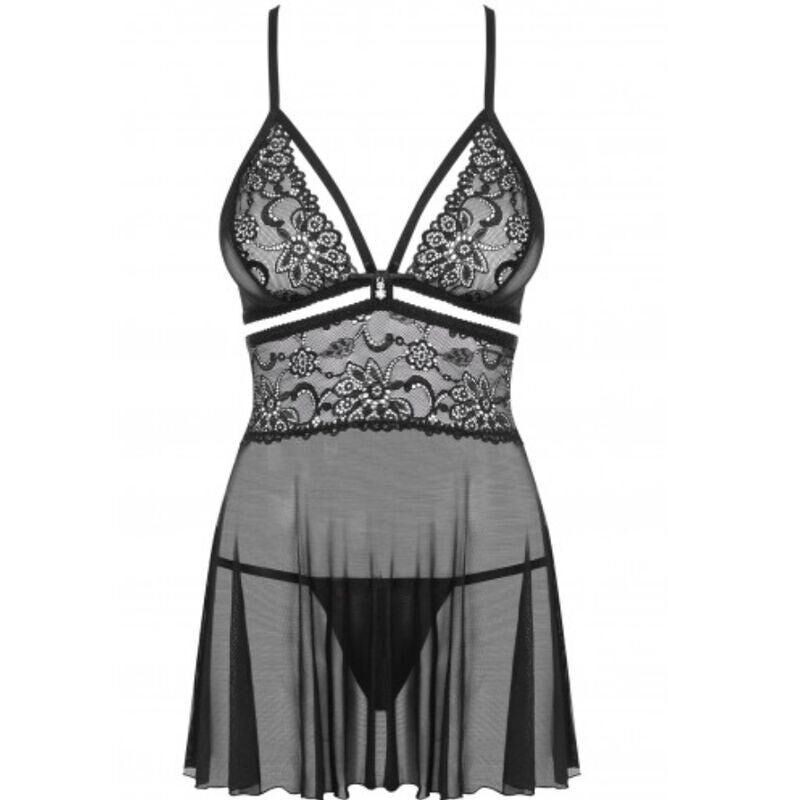 OBSESSIVE - 838-BAB-1 BABYSIDE & THONG NOIR S/M OBSESSIVE - 838-BAB-1 BABYSIDE & THONG NOIR S/M