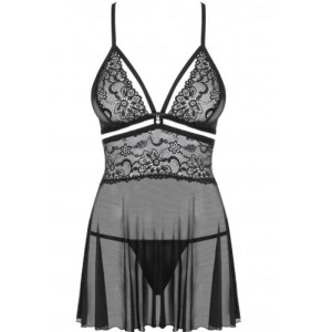 OBSESSIVE - 838-BAB-1 BABYSIDE & THONG NOIR S/M OBSESSIVE - 838-BAB-1 BABYSIDE & THONG NOIR S/M