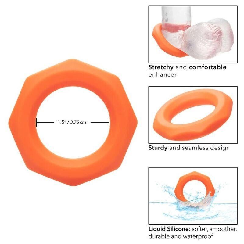 CALEXOTICS - BAGUE ALPHA SEXAGON ORANGE CALEXOTICS - BAGUE ALPHA SEXAGON ORANGE