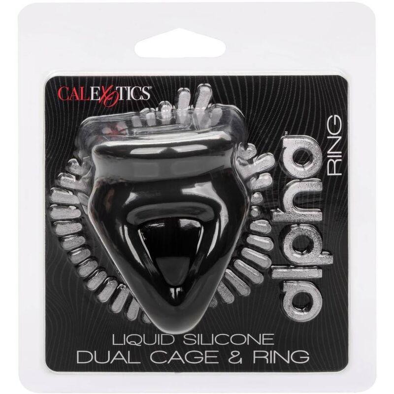 CALEXOTICS - ALPHA BAGUE DUAL CAGE NOIR CALEXOTICS - ALPHA BAGUE DUAL CAGE NOIR