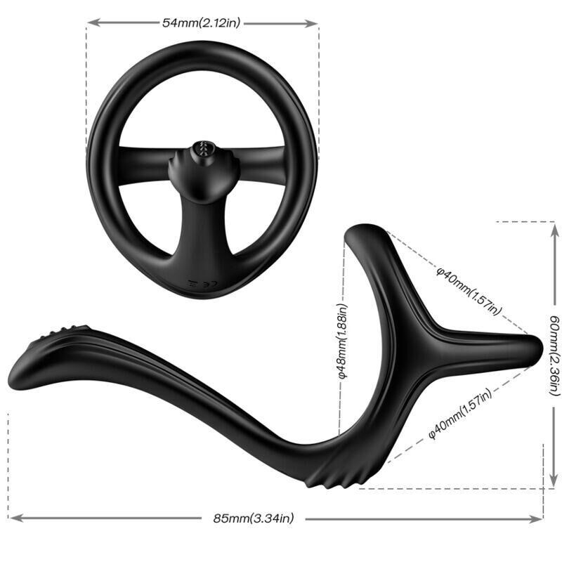 ARMONY - ANNEAU ANAL DOUBLE TRÉSOR NOIR ARMONY - ANNEAU ANAL DOUBLE TRÉSOR NOIR