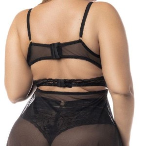 Ensemble de lingerie grande taille, soutien-gorge et string + jupe - Mapalé Ensemble de lingerie grande taille, soutien-gorge et string + jupe - Mapalé