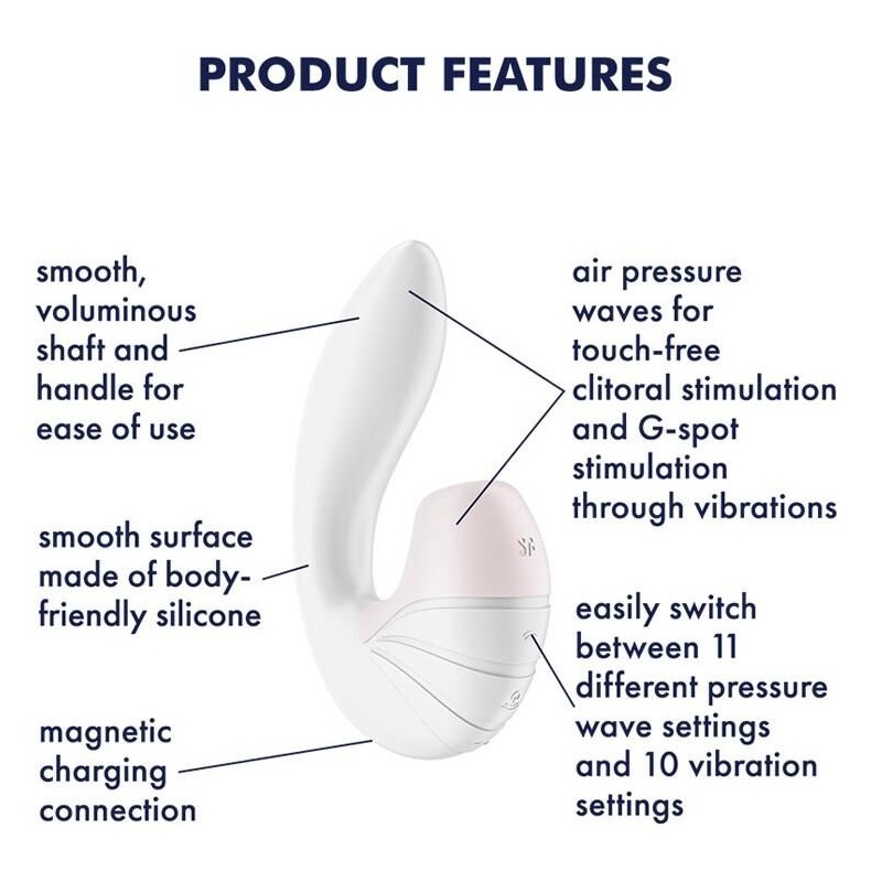 Stimulateur de clitoris Supernova Satisfyer Blanc Stimulateur de clitoris Supernova Satisfyer Blanc