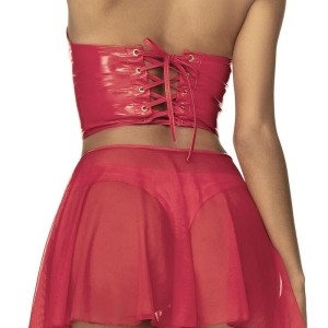 bustier sexy en vinyle rouge avec son string de mapalé lingerie collection bustier sexy en vinyle rouge avec son string de mapalé lingerie collection