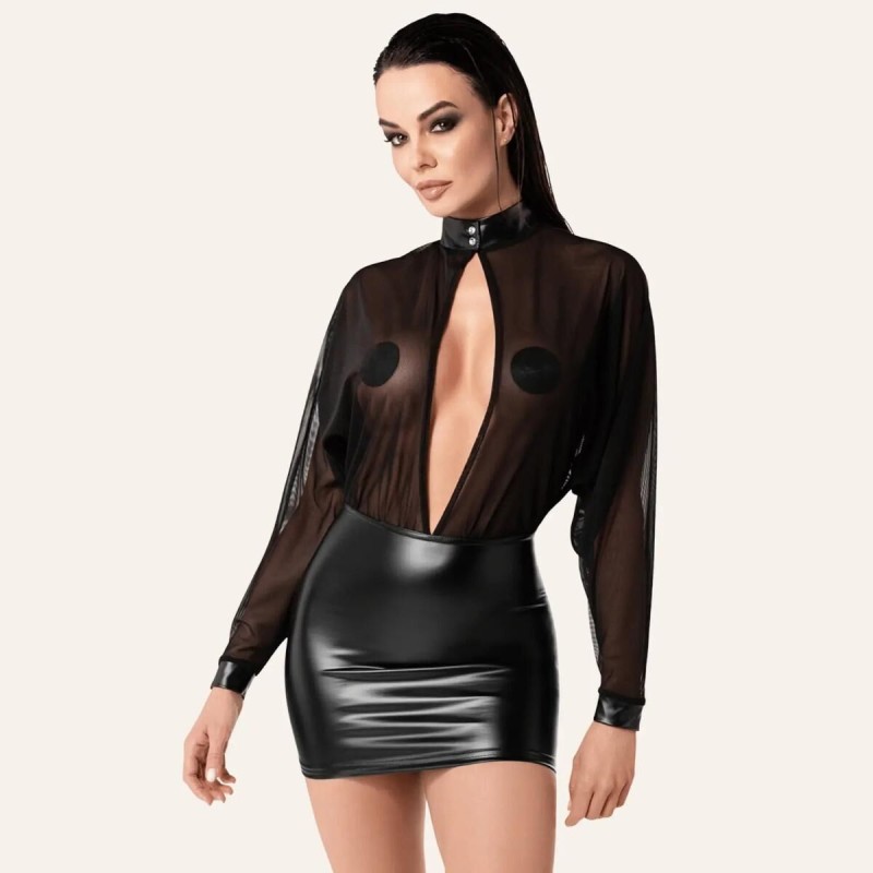 Mini robe Opium wetlook et tulle