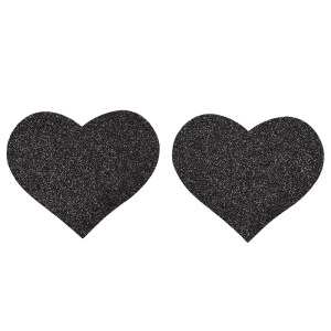 Caches tétons coeur pailleté noir - BeLily Accessories Caches tétons coeur pailleté noir - BeLily Accessories