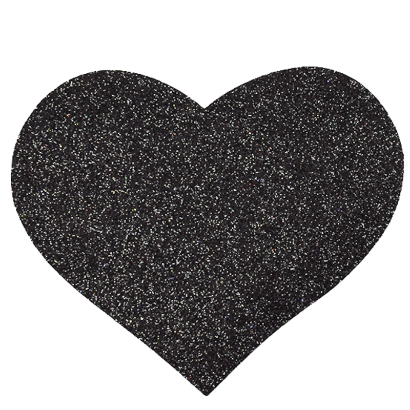 Caches tétons coeur pailleté noir - BeLily Accessories Caches tétons coeur pailleté noir - BeLily Accessories
