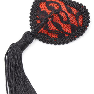 Caches tétons rouges et noirs avec pompon - BeLily Accessories Caches tétons rouges et noirs avec pompon - BeLily Accessories