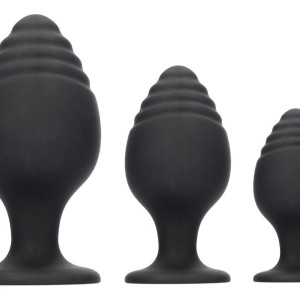 Lot de 3 Plugs Rippled Silicone Lot de 3 Plugs Rippled Silicone