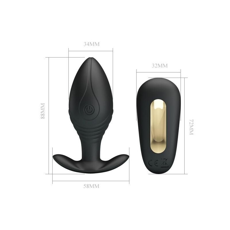 Plug Vibrant Regina Royal Pleasure Pretty Love 8 x 3.4 cm Plug Vibrant Regina Royal Pleasure Pretty Love 8 x 3.4 cm