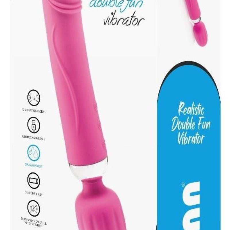 Vibro Wand Double Fun 17.5 x 4.5cm Rose Vibro Wand Double Fun 17.5 x 4.5cm Rose