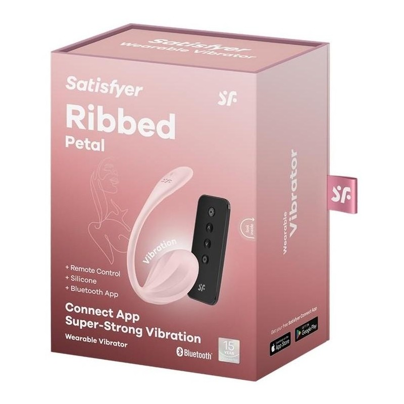 Vibromasseur Connecté Point G Ribbed Petal 8.5 x 3.8cm Rose Vibromasseur Connecté Point G Ribbed Petal 8.5 x 3.8cm Rose