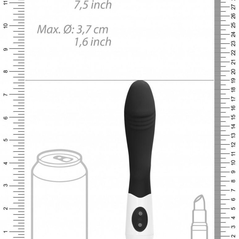 Vibro Ribbed Vibrator 12 x 3.7cm Noir Vibro Ribbed Vibrator 12 x 3.7cm Noir