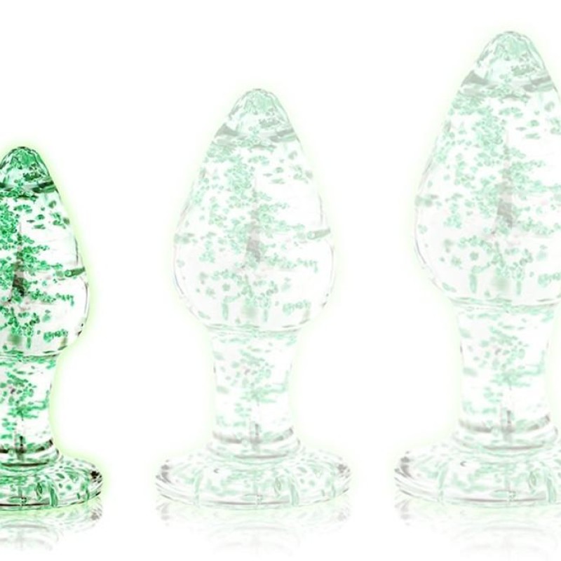 Plug en verre Phosphorescent Butt Glow S 6 x 2.7cm Plug en verre Phosphorescent Butt Glow S 6 x 2.7cm