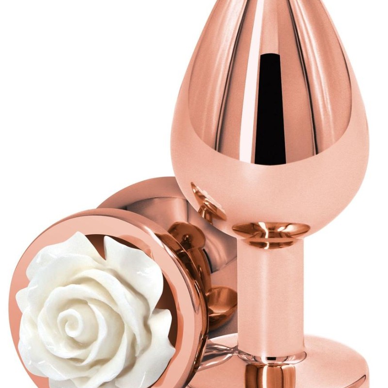 Plug Bijou REAR M 7 x 3.4cm Rose-Blanc Plug Bijou REAR M 7 x 3.4cm Rose-Blanc