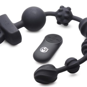 Boules anales vibrantes 21x Dark Rattler 40 x 4.5cm Boules anales vibrantes 21x Dark Rattler 40 x 4.5cm