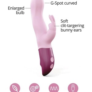 Vibro HELLO RABBIT 24 x 4cm Rose clair Vibro HELLO RABBIT 24 x 4cm Rose clair