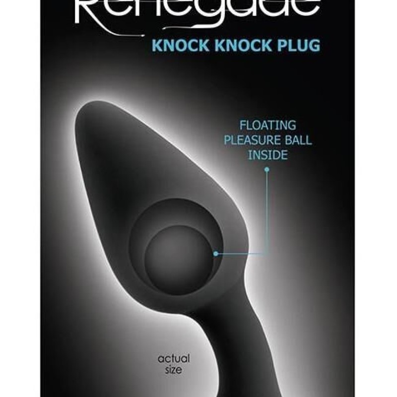 Plug Courbé Knock Renegade 10 x 4cm Noir Plug Courbé Knock Renegade 10 x 4cm Noir