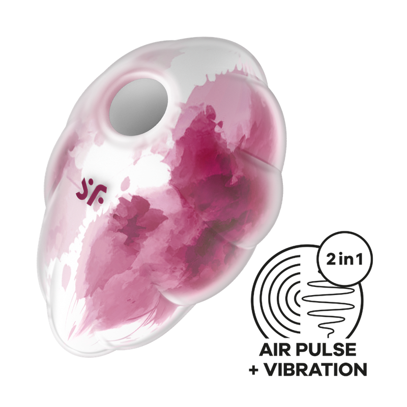 Stimulateur clitoridien par onde de pression sans contact et par vibration USB rose et blanc, Cloud Dancer Satisfyer - CC597839