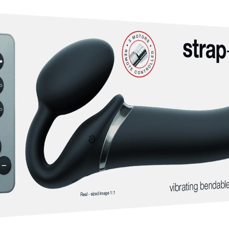Gode Vibrant Strap-On 3 Moteurs L 16 x 3.7 cm Noir Gode Vibrant Strap-On 3 Moteurs L 16 x 3.7 cm Noir