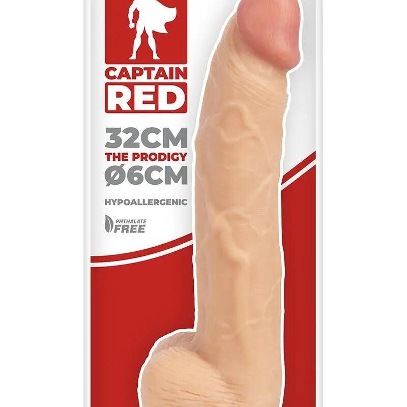 Gode XXL The Prodigy 32 x 6 cm - Captain Red | Plaisir Extrême Gode XXL The Prodigy 32 x 6 cm - Captain Red | Plaisir Extrême