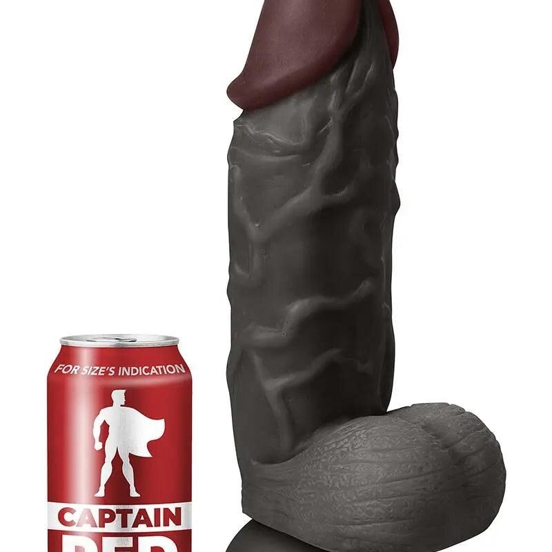 Gode XXL The Strong Black 26 x 6,5 cm - Captain Red | Plaisir Intense Gode XXL The Strong Black 26 x 6,5 cm - Captain Red | Plaisir Intense