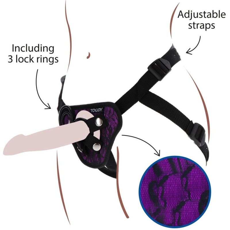 Harnais pour Gode ceinture Strap-On Get Real Violet Harnais pour Gode ceinture Strap-On Get Real Violet