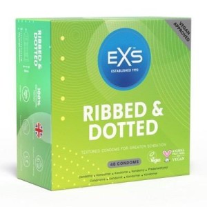 Préservatifs texturés Ribbed & Dotted x48 Préservatifs texturés Ribbed & Dotted x48