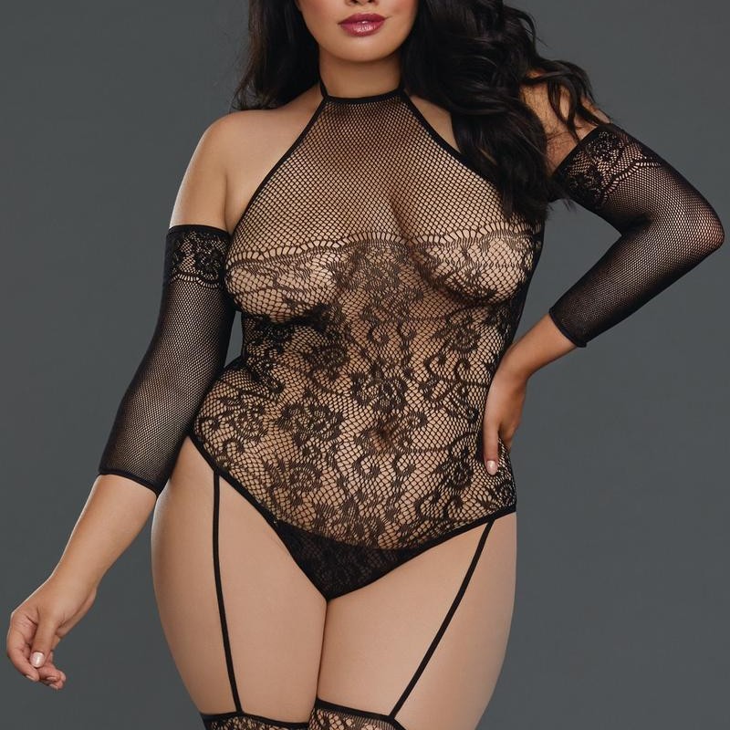 dreamgirl bodystocking grande taille effet body jarretelles dreamgirl bodystocking grande taille effet body jarretelles