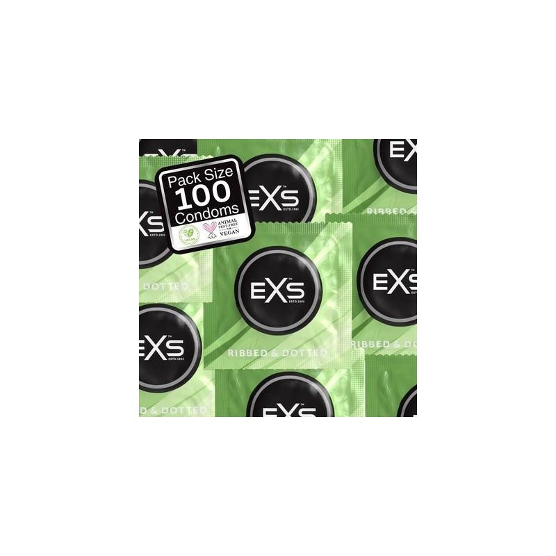 Préservatifs texturés Ribbed & Dotted x100 Préservatifs texturés Ribbed & Dotted x100