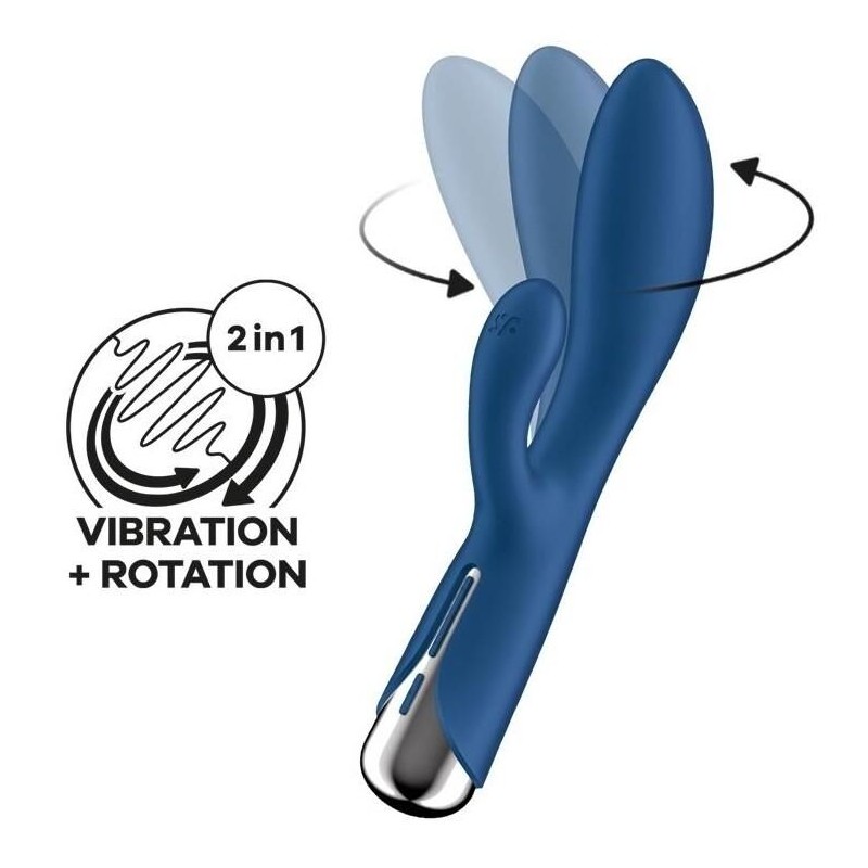 Vibro Rabbit Spinning Rabbit 1 11 x 3.5cm Bleu Vibro Rabbit Spinning Rabbit 1 11 x 3.5cm Bleu