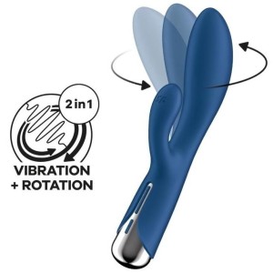 Vibro Rabbit Spinning Rabbit 1 11 x 3.5cm Bleu Vibro Rabbit Spinning Rabbit 1 11 x 3.5cm Bleu