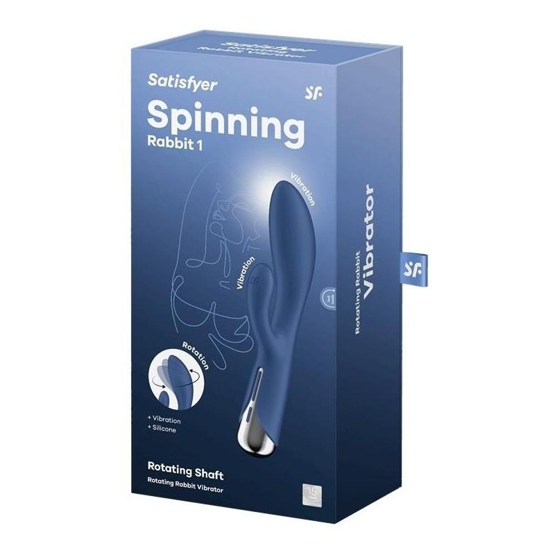 Vibro Rabbit Spinning Rabbit 1 11 x 3.5cm Bleu Vibro Rabbit Spinning Rabbit 1 11 x 3.5cm Bleu